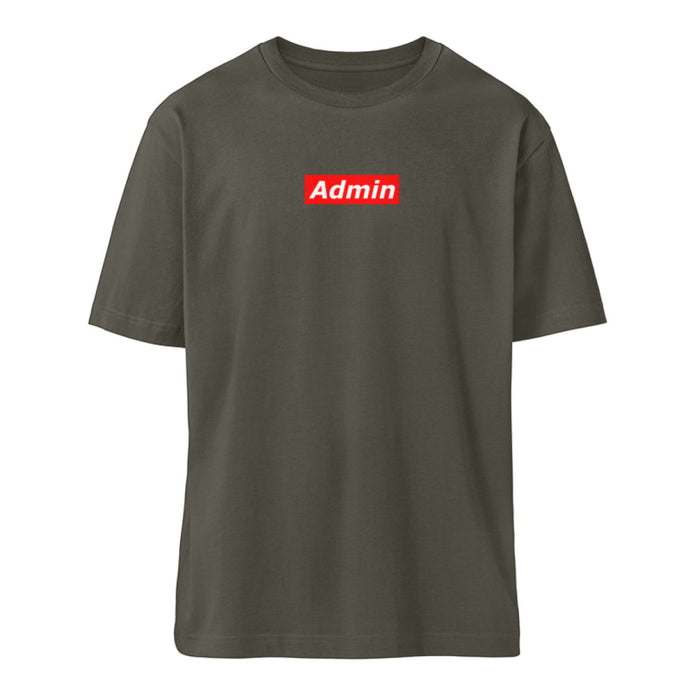Admin Red Box Logo - Relaxed Shirt