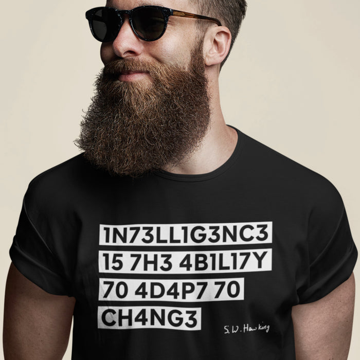 Intelligence Zitat - Hawking - Unisex T-Shirt