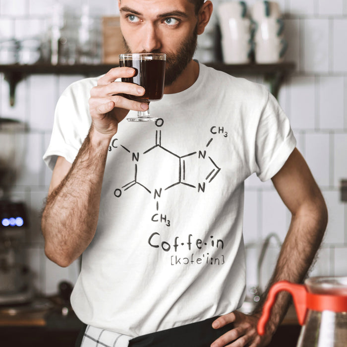 Koffein Molekül - Unisex/Damen T-Shirt