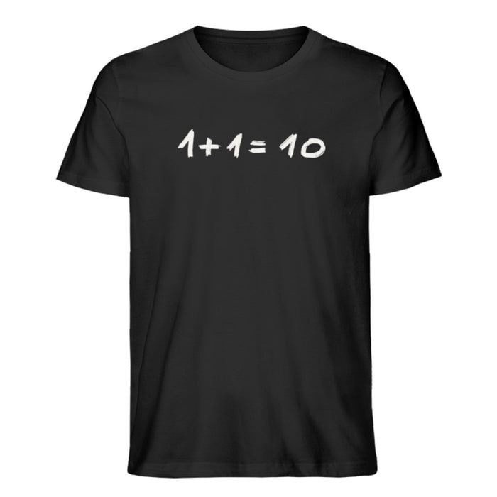 1+1=10 T-Shirt Mockup in Schwarz